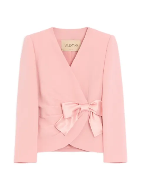 Valentino Garavani wool crepe jacket with contrasting bow