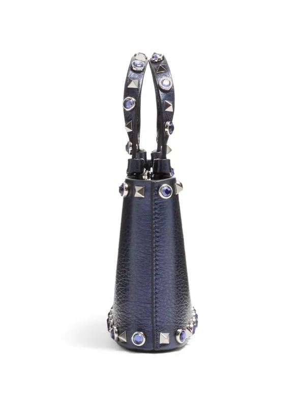 VALENTINOスタッズミニバッグ Valentino Garavani ロックスタッズ トートバッグ ミニ | ブルー