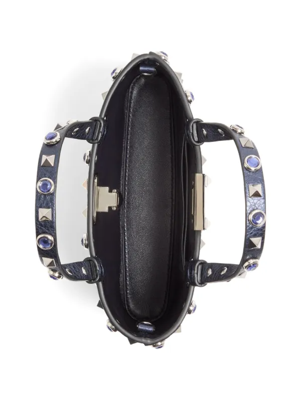 Valentino Garavani ロックスタッズ トートバッグ ミニ | ブルー
