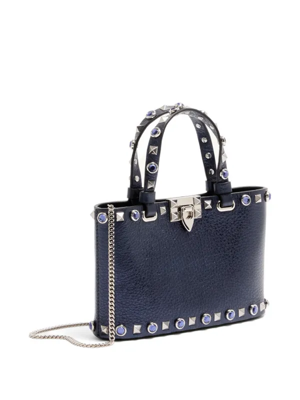Valentino Garavani ロックスタッズ トートバッグ ミニ | ブルー