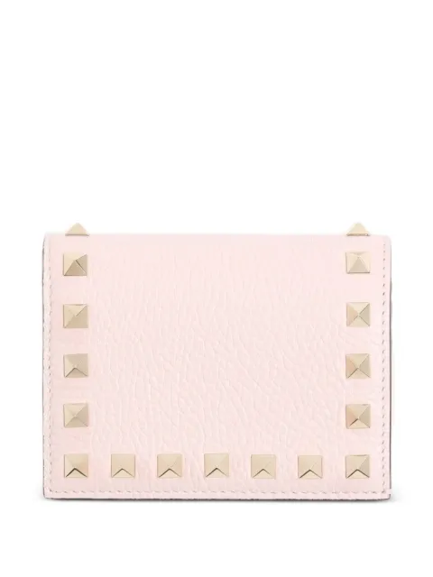 Valentino Garavani small Rockstud grainy calfskin wallet