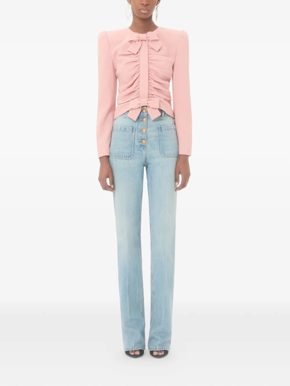 Valentino Garavani Cropped jack van wol Roze