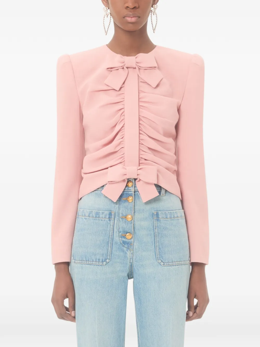 Valentino Garavani Cropped jack van wol Roze