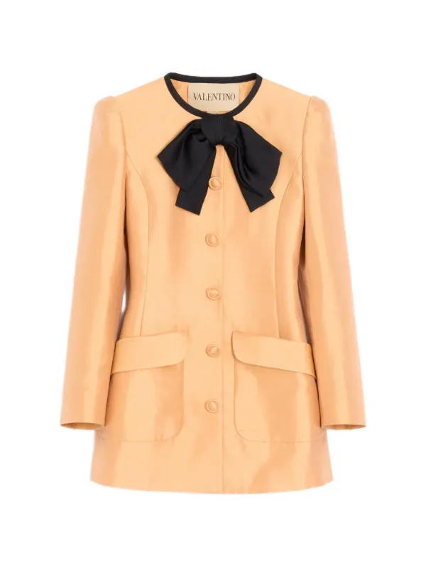 Valentino Garavani シャンタン カバンコート | オレンジ | FARFETCH JP