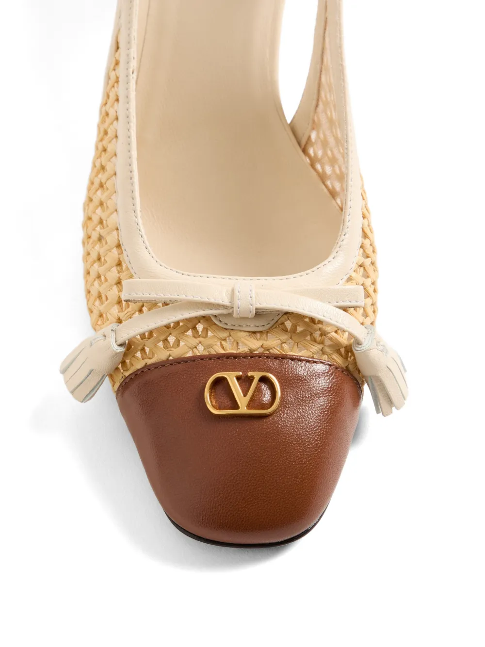 Valentino Garavani 60 mm Valet Du Roi slingback pumps Beige