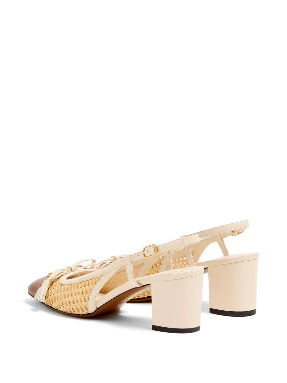 Valentino Garavani 60 mm Valet Du Roi slingback pumps Beige