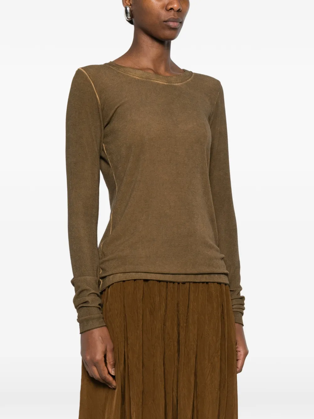Uma Wang Blouse met ronde hals Bruin