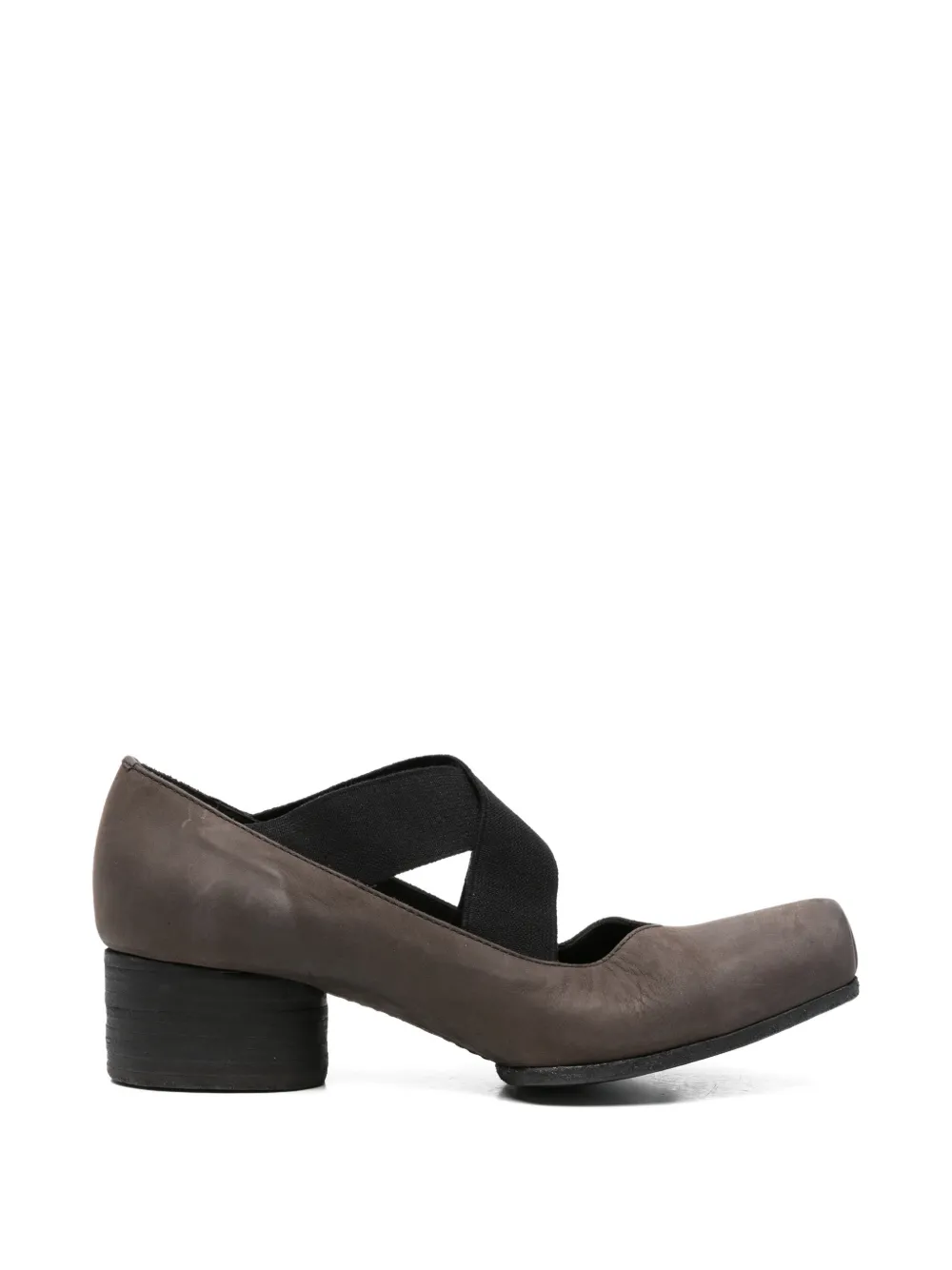 Uma Wang block-heel leather heeled pumps Bruin