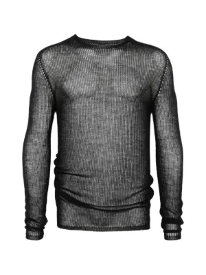 Rick Owens Shroud オープンニット セーター | ブラック | FARFETCH JP