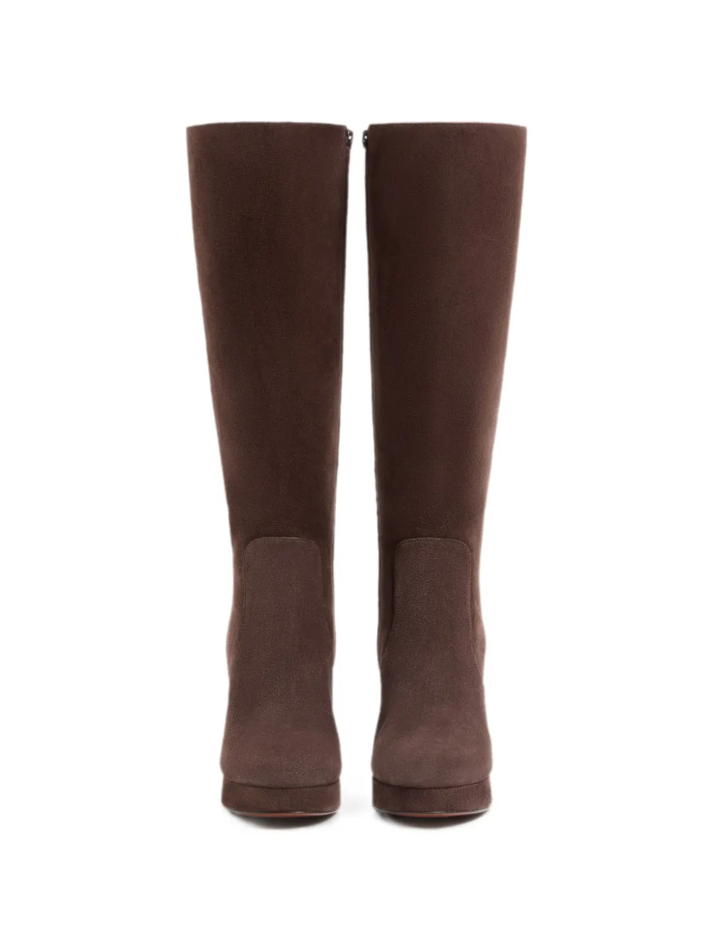 Valentino Garavani Fawcette platform boot in crust leather Bruin