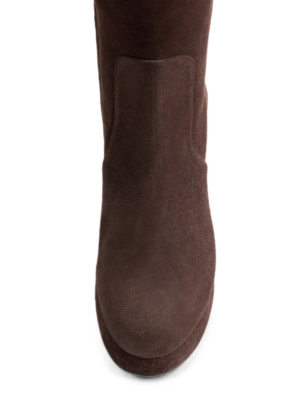 Valentino Garavani Fawcette platform boot in crust leather Bruin