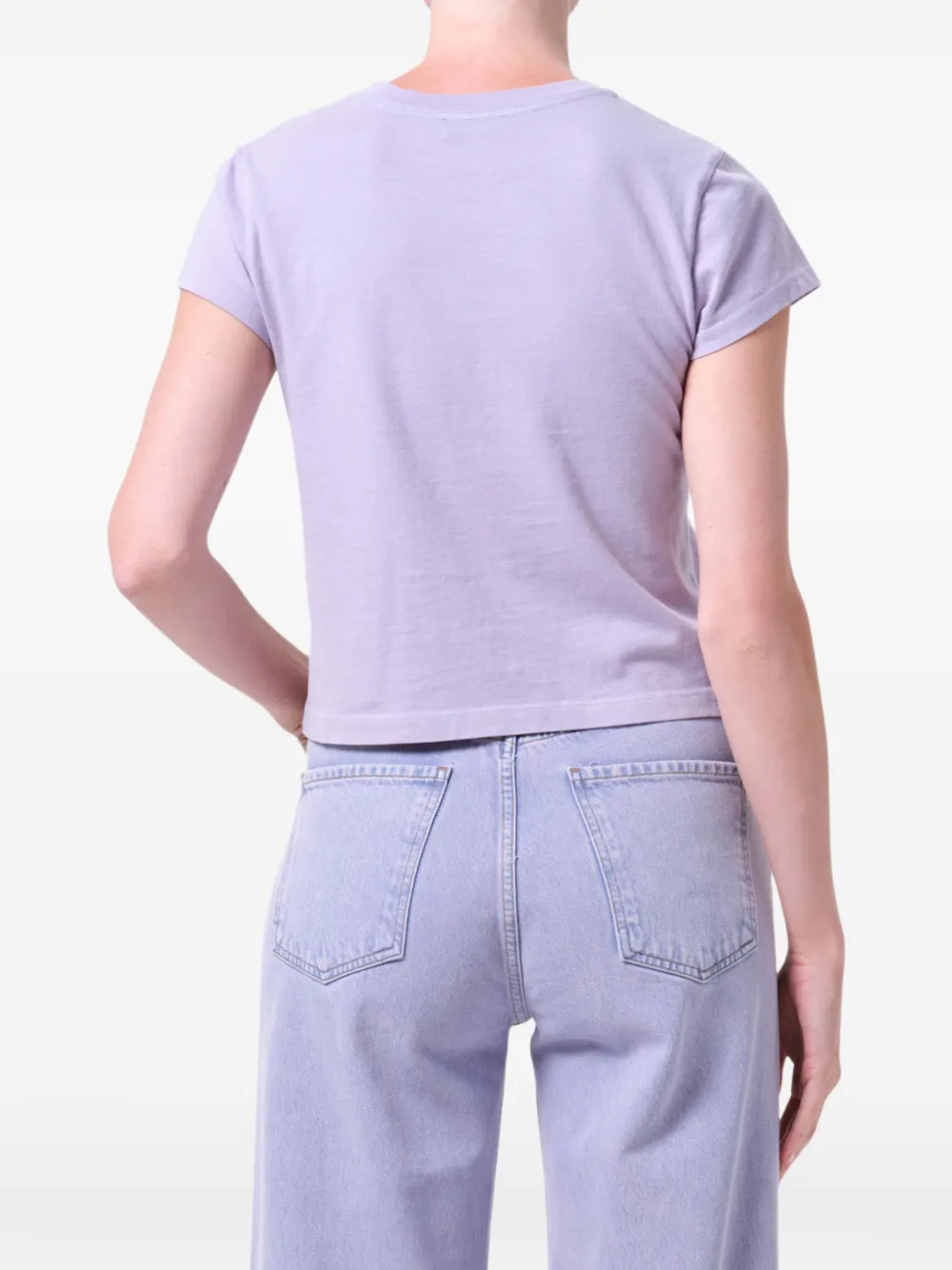  Agolde Adine Shrunken T-shirt - Purple 