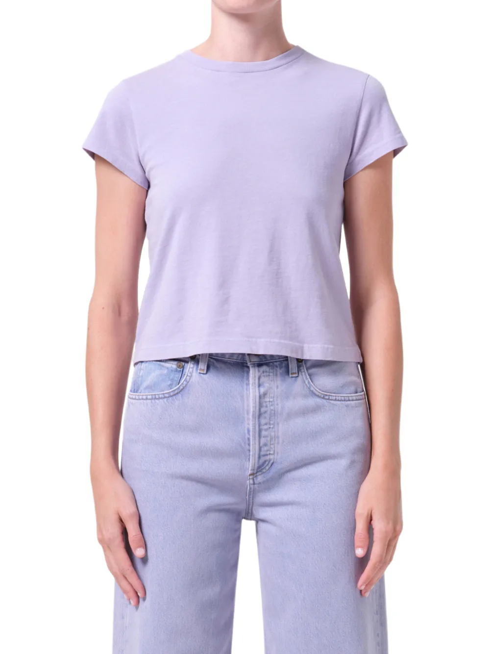  Agolde Adine Shrunken T-shirt - Purple 