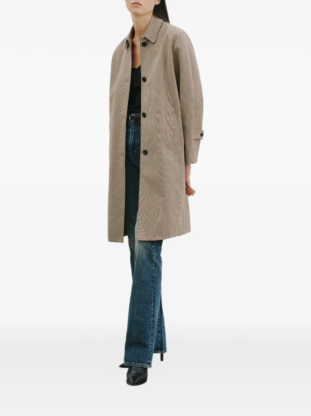  Nili Lotan Watson Plaid Coat - Neutrals 