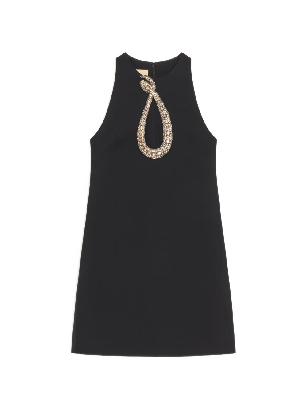 Valentino Garavani Abito in Crepe Couture con ricamo - Nero