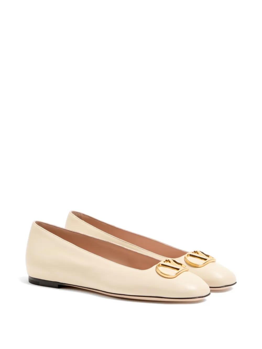 Valentino Garavani VLogo Signature ballerina's Beige