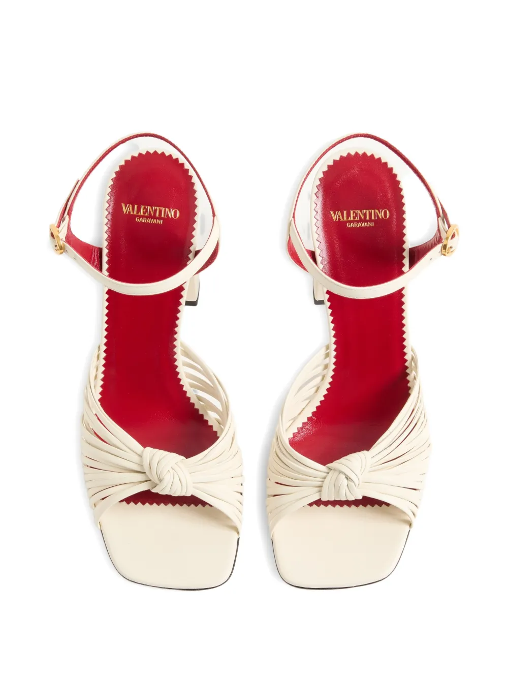 Valentino Garavani Annet kidskin sandalen 90 mm Wit