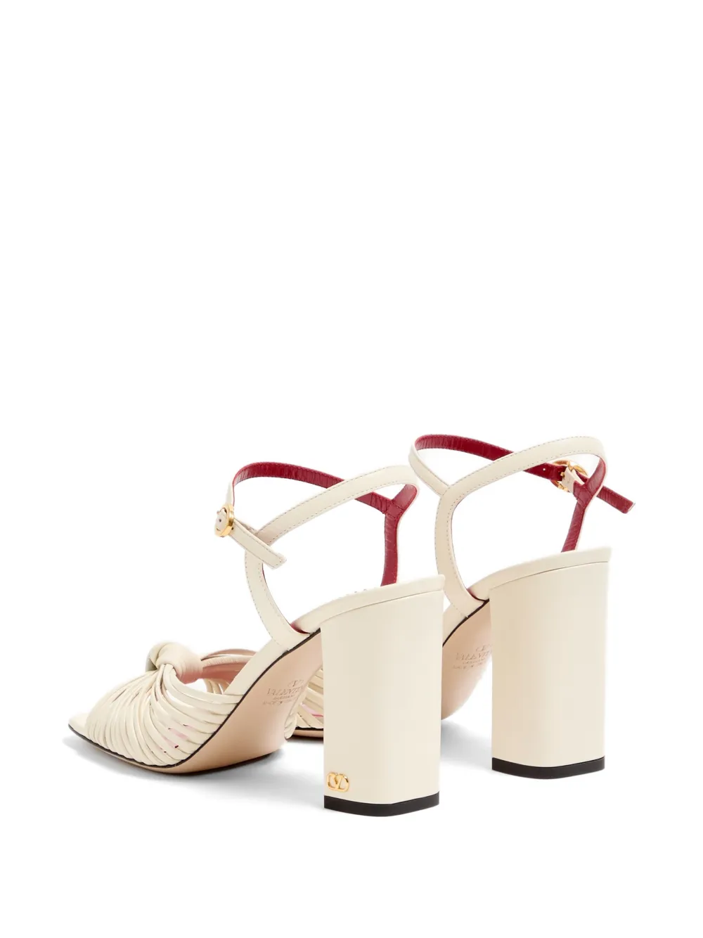 Valentino Garavani Annet kidskin sandalen 90 mm Wit