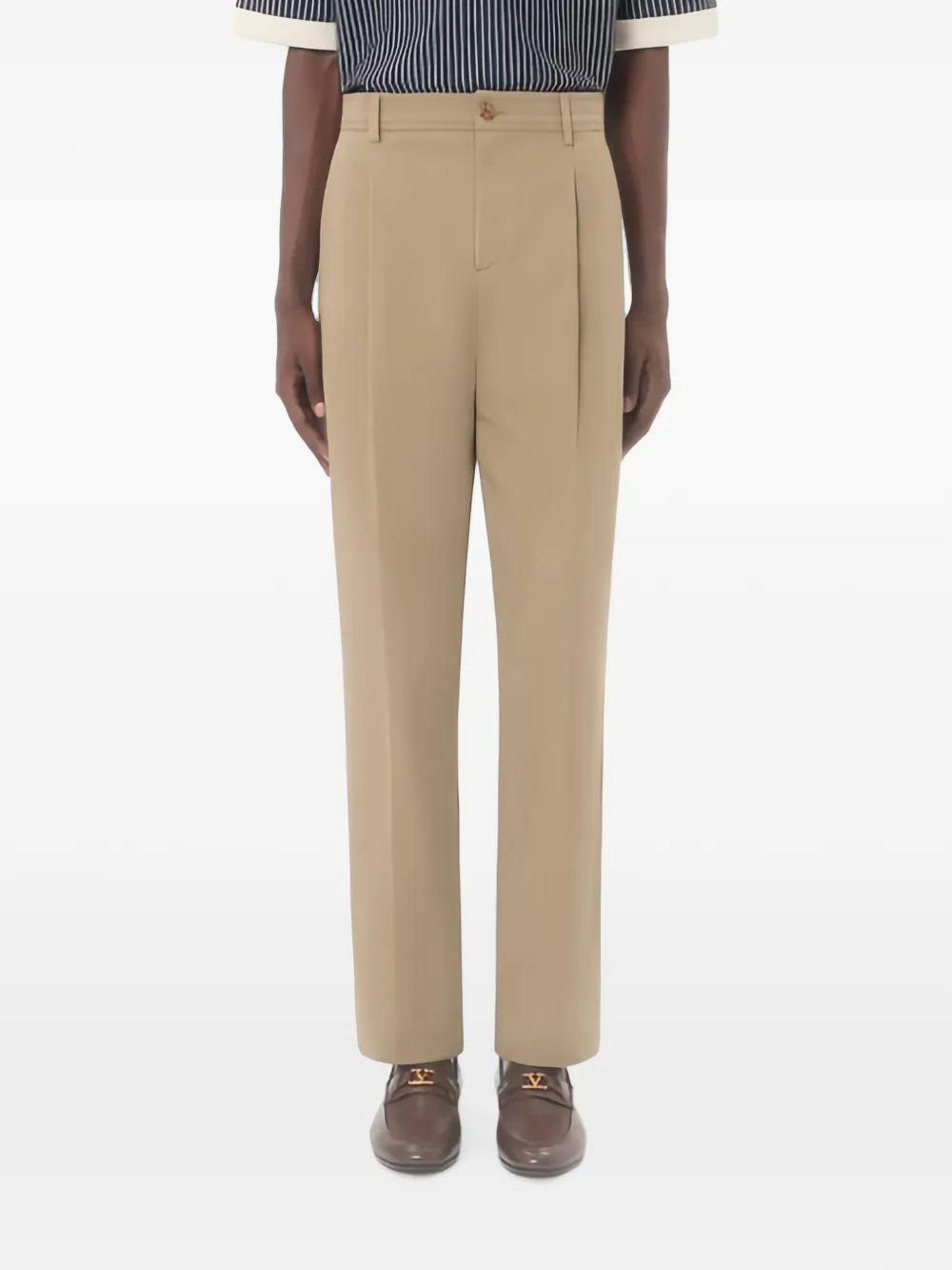 Valentino Garavani Straight plooibroek Beige