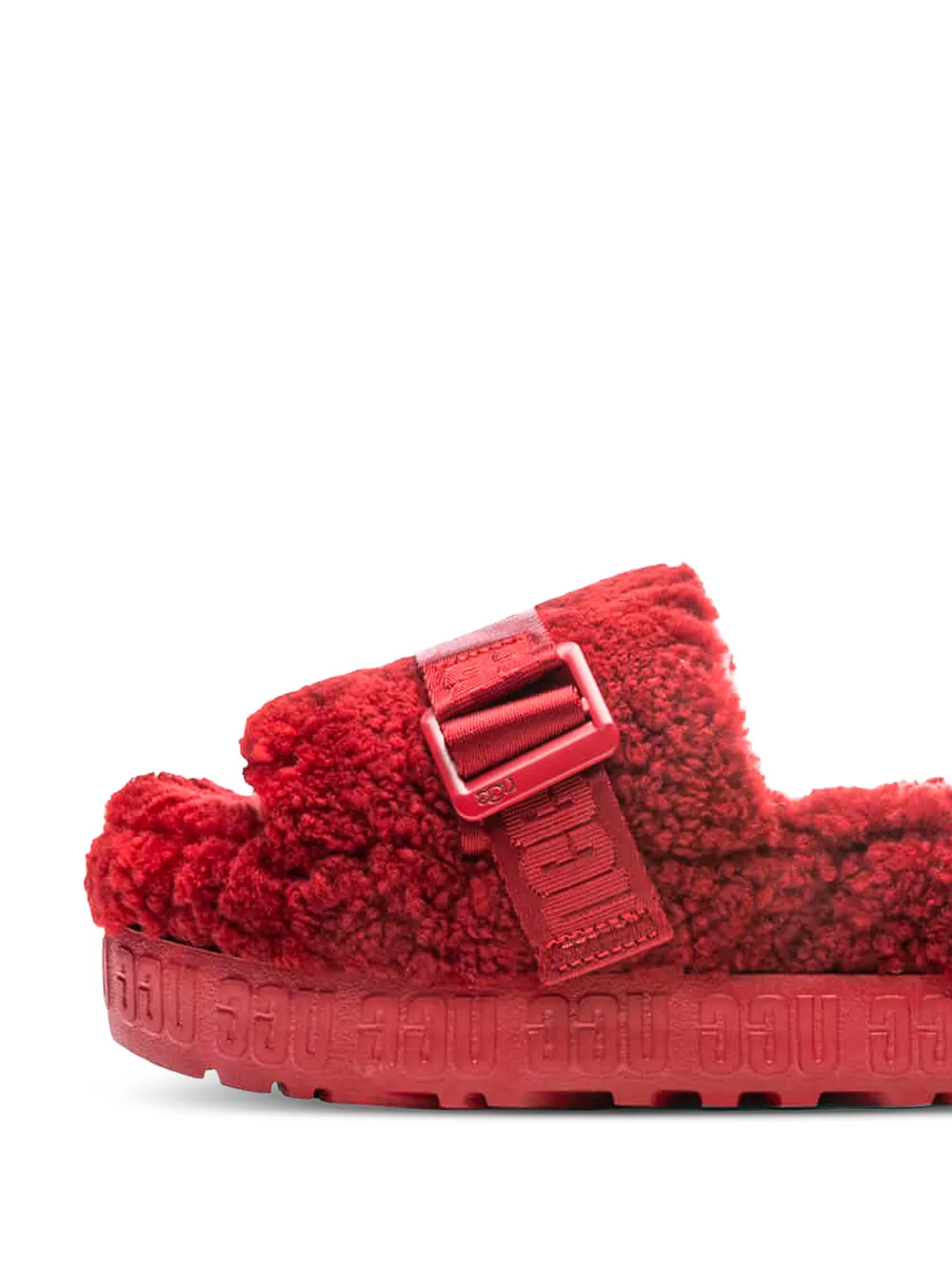 UGG buckle strap slides Rood