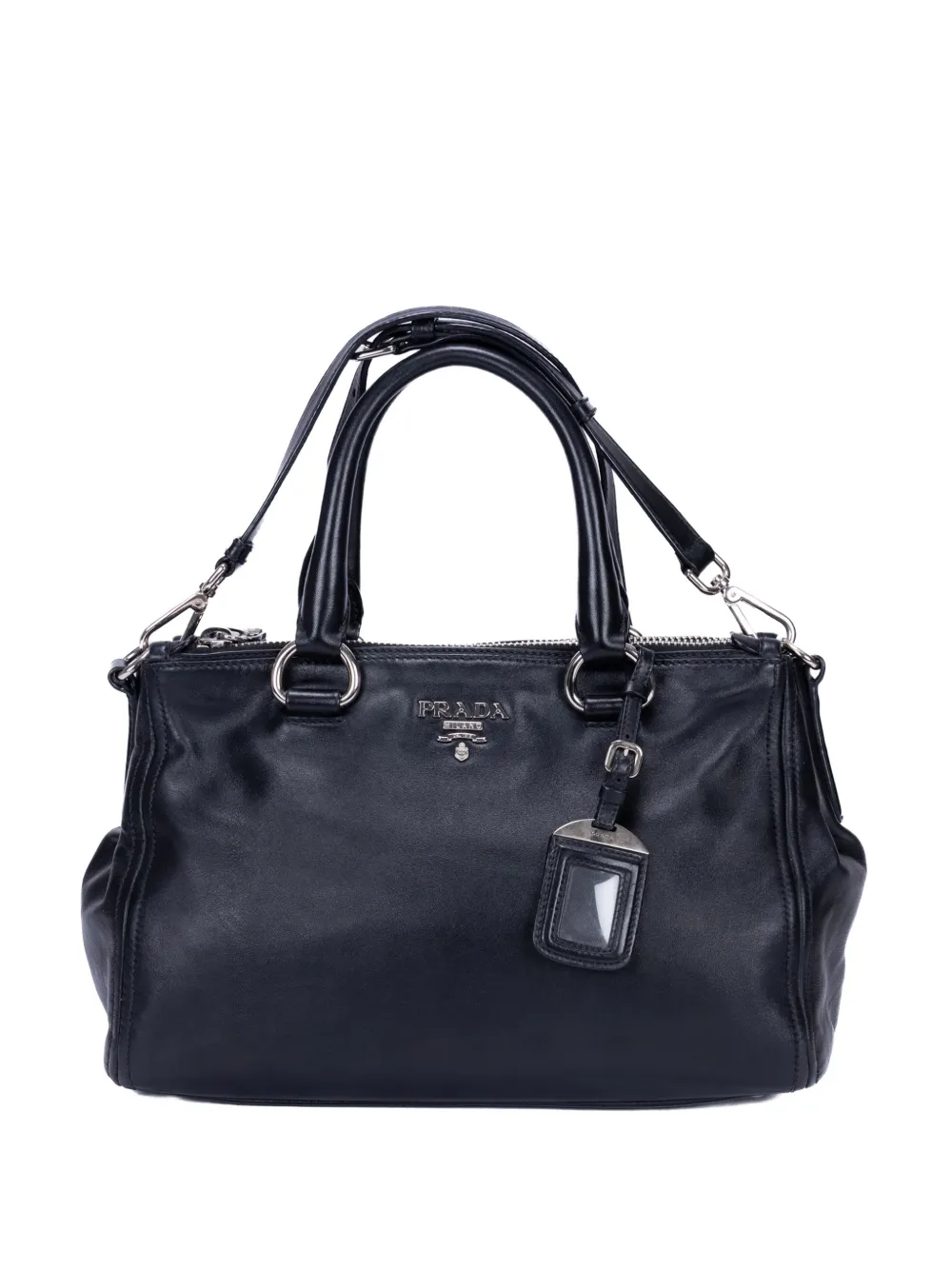 Prada Pre-Owned Double Zip leather tote bag - Nero