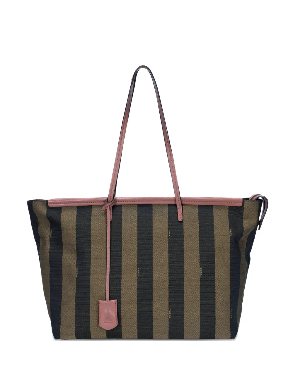 Fendi Pre-Owned Pequin Stripe Roll tote bag - Nero