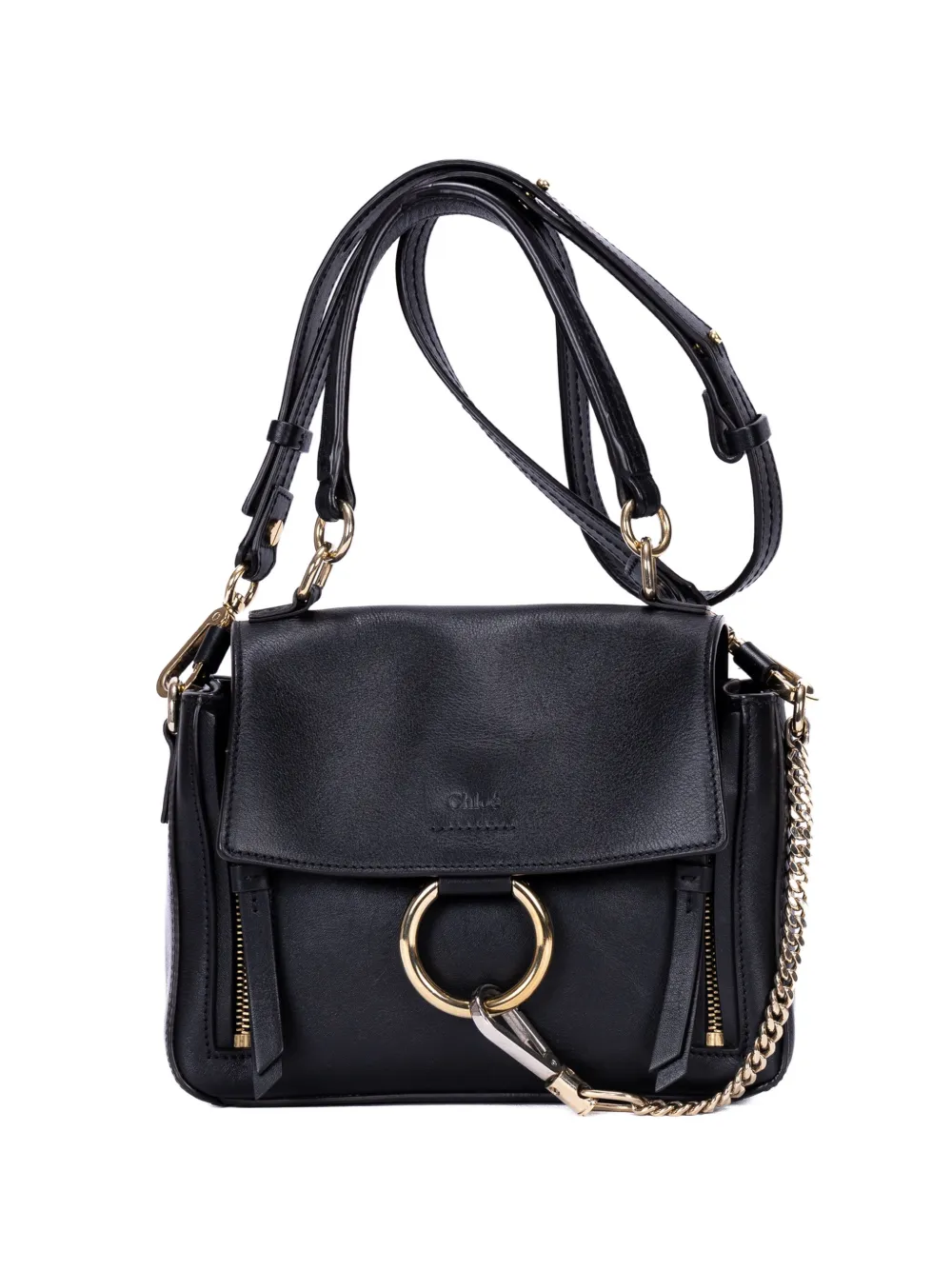 Chloé Pre-Owned mini Faye Day leather shoulder bag - Nero
