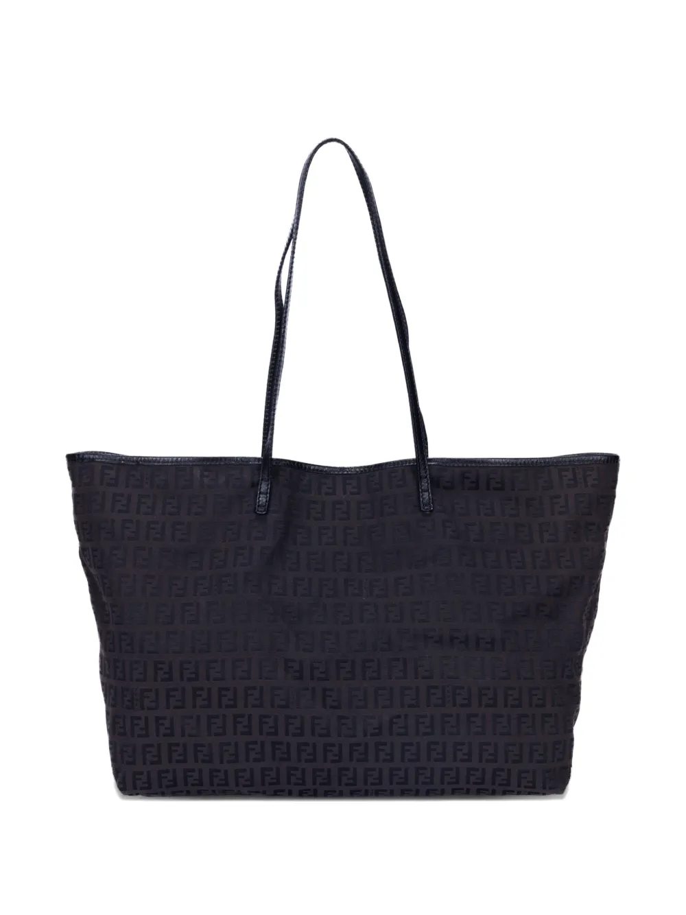 Fendi Pre-Owned Zucchino monogram top handle tote bag - Nero