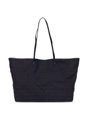 Fendi Pre-Owned ペカン ストライプ ショルダーバッグ | ブラック