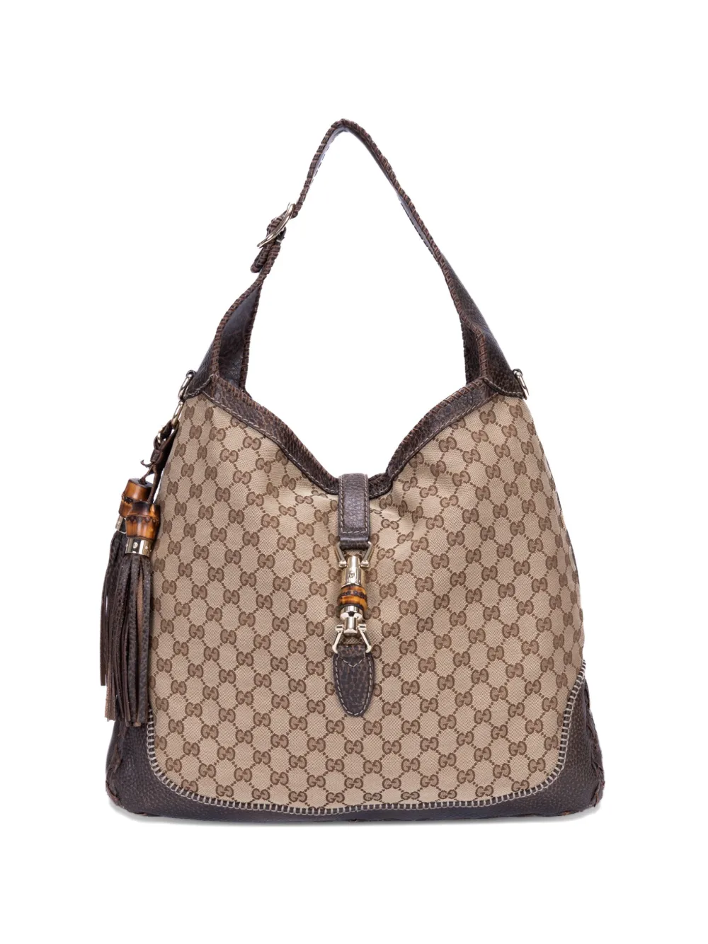 Gucci Pre-Owned New Jackie monogram tassel shoulder bag - Toni neutri