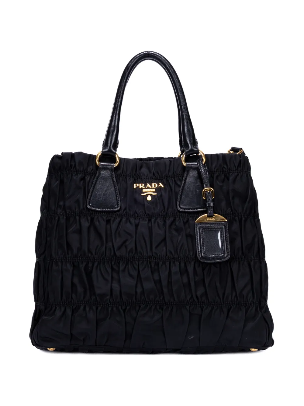 Prada Pre-Owned Gaufre Tessuto logo tote bag - Nero