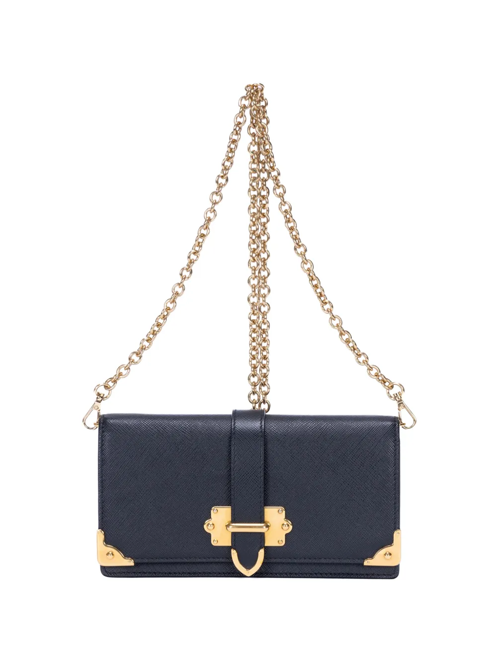 Prada Pre-Owned Saffiano chain strap bag - Nero