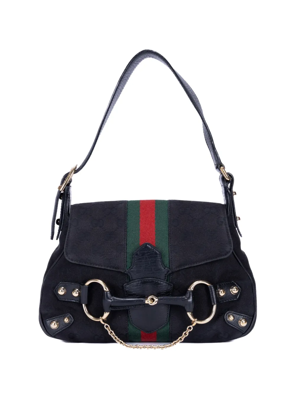 Gucci Pre-Owned GG Canvas Horsebit shoulder bag - Nero