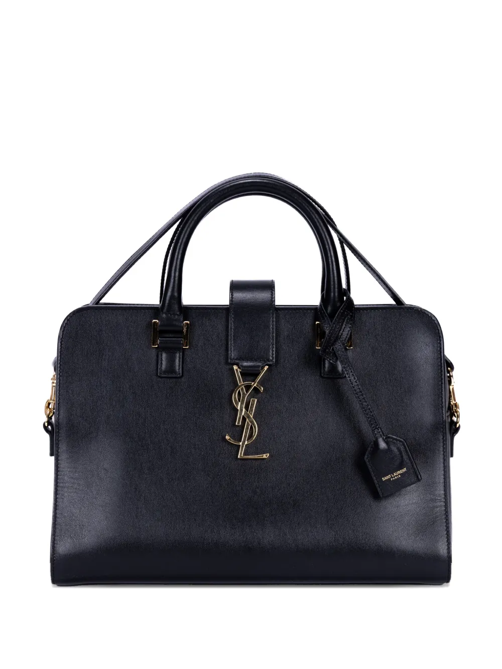 Saint Laurent Pre-Owned baby Cabas leather tote bag - Nero