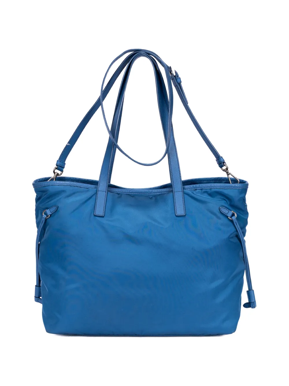 Prada Pre-owned Drawstring Leather Tote Bag in Blue, view 2