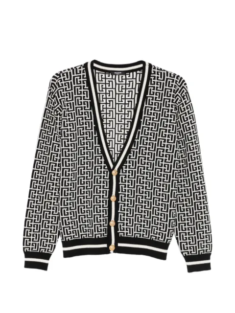 Balmain Kids patterned button cardigan
