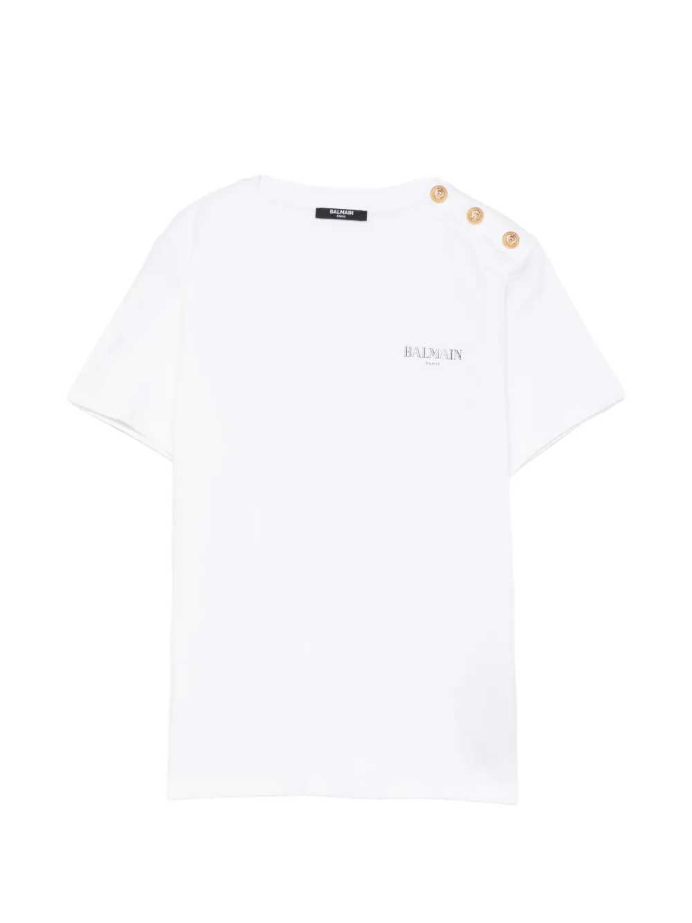 Balmain Kids buttoned T-shirt - Bianco