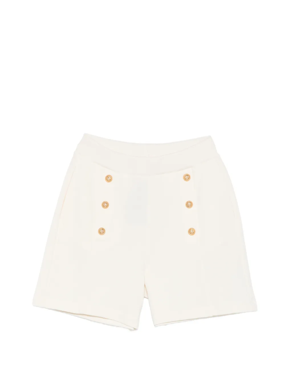 Balmain Kids cotton button shorts - Bianco