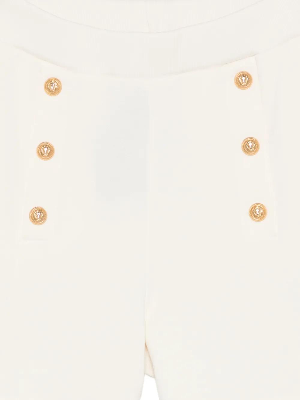  Balmain Kids Bermudas De Algodón Con Botones - Blanco 