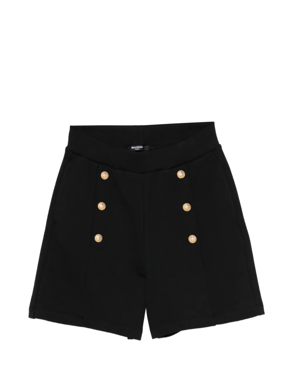 Balmain Kids cotton button shorts - Schwarz