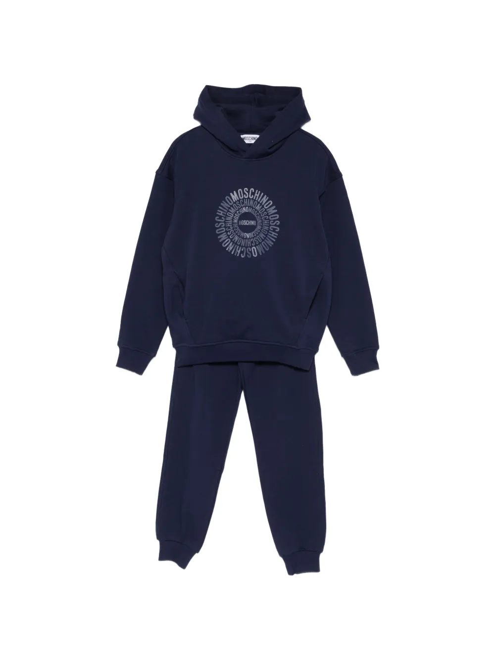 Moschino Kids hooded graphic-print tracksuit - Blau