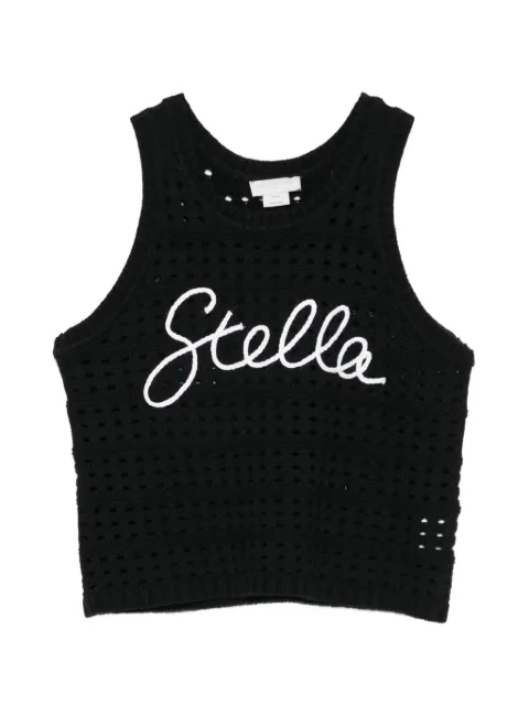 Stella McCartney Kids débardeur en coton crocheté brodé