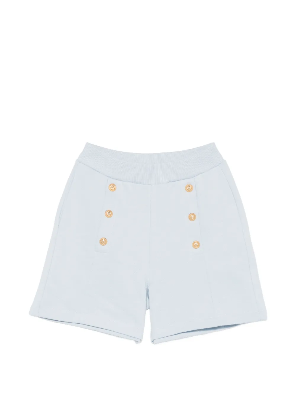 Balmain Kids cotton button shorts - Blu