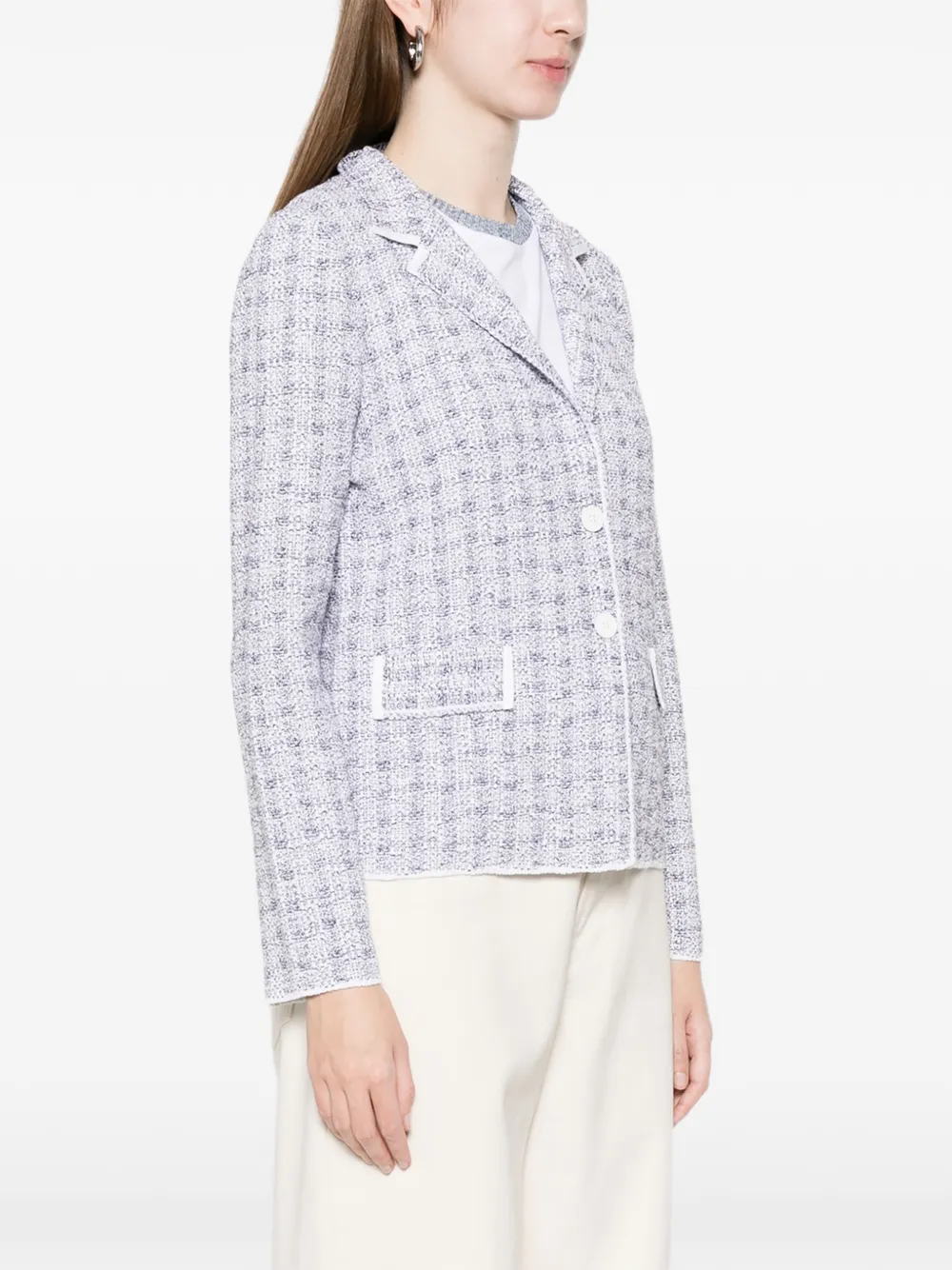  Amina Rubinacci Veronica Tweed Jacket - White 