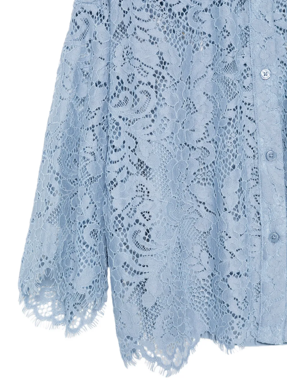 Michael Kors Lace-overlay Shirt - Blue 