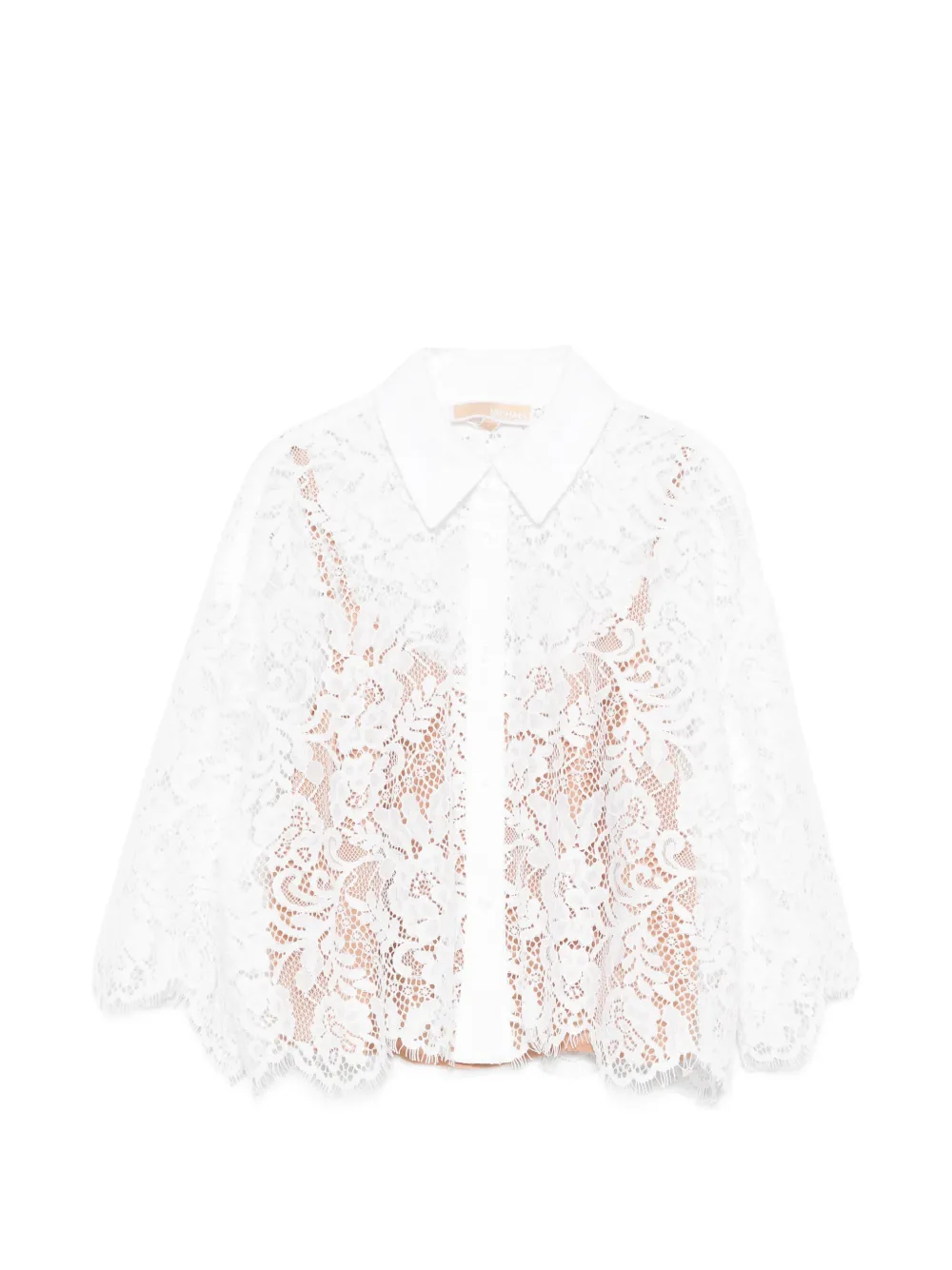 Michael Kors lace-overlay shirt - Bianco
