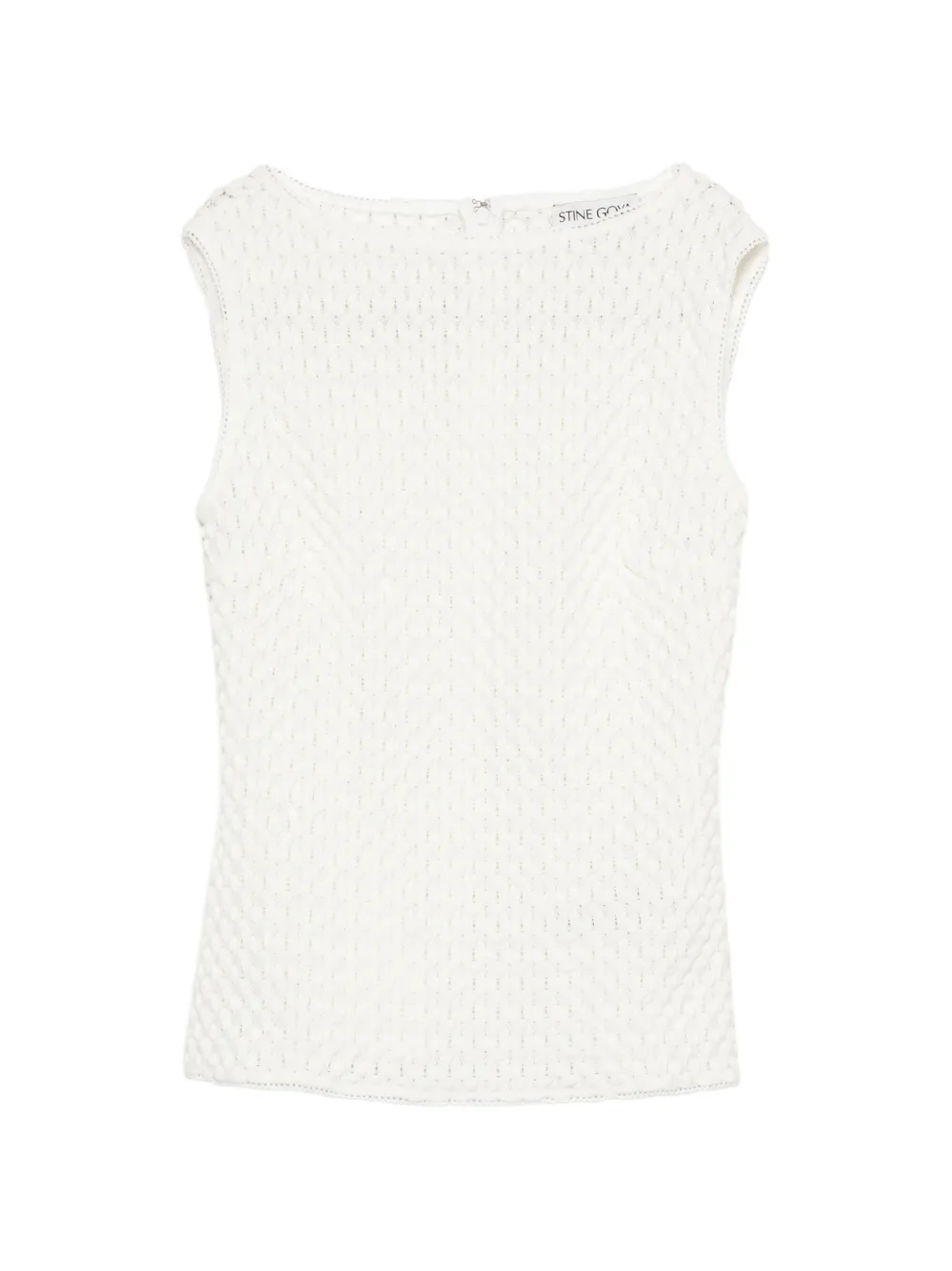 Stine Goya textured sleeveless vest - Bianco