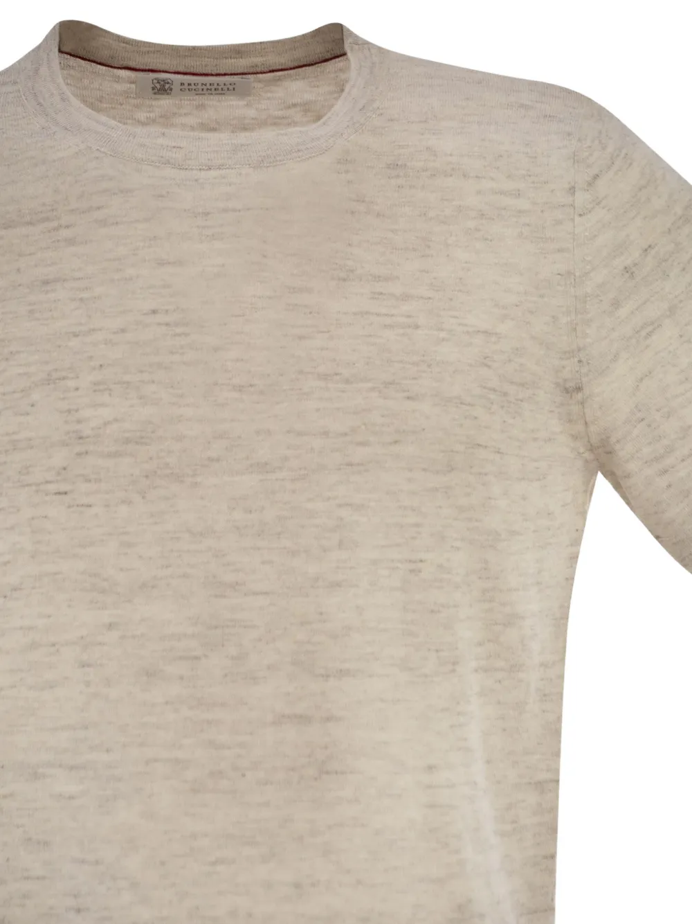 Brunello Cucinelli T-shirt met ronde hals Beige