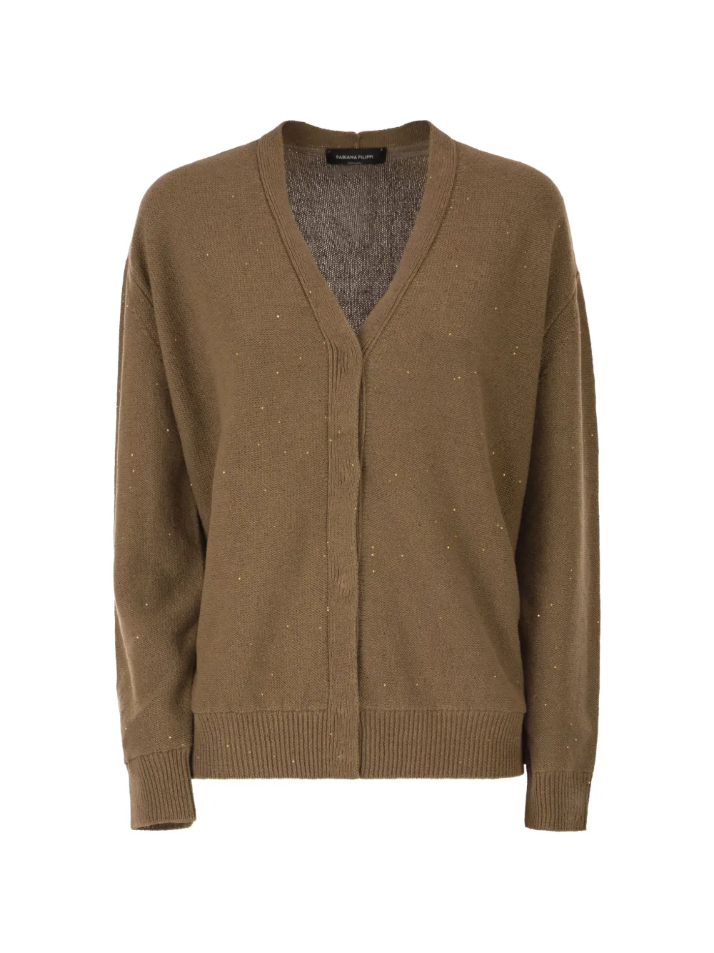 Fabiana Filippi sequins-embellished cardigan - Marrone