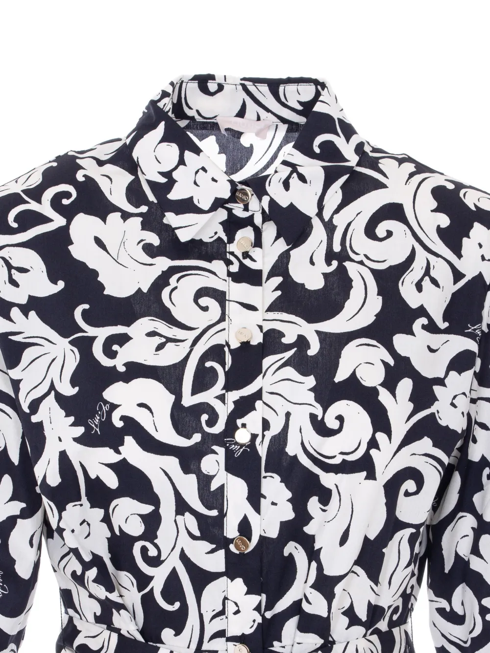 LIU JO Popeline midi-jurk Blauw